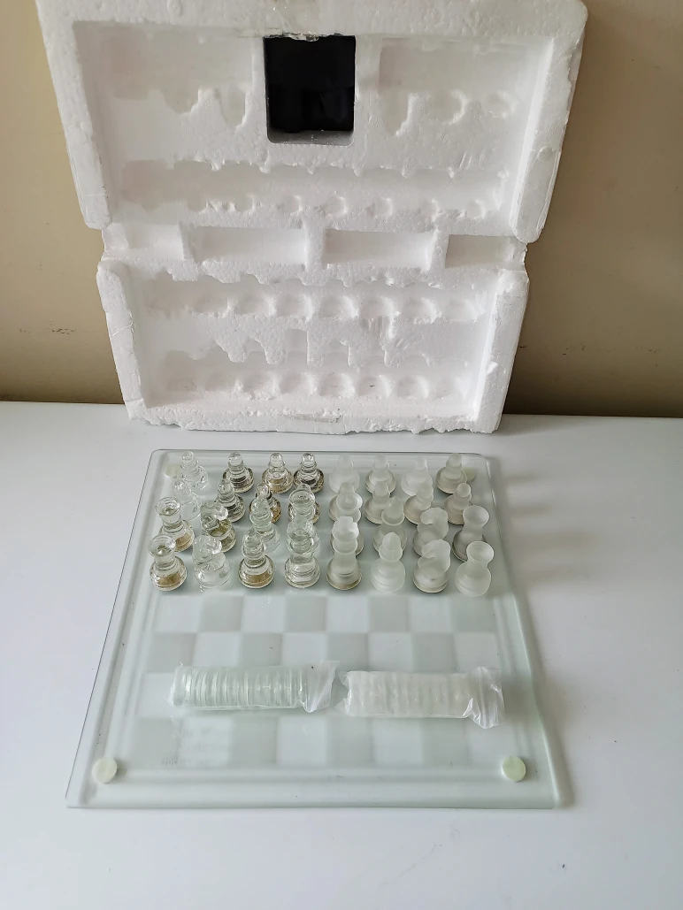 Never used~Glass Chess&Checkers