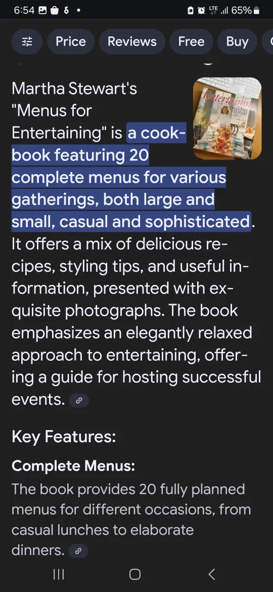 Martha Stewart's Menus for Entertaining Cookbook image indicator(5)