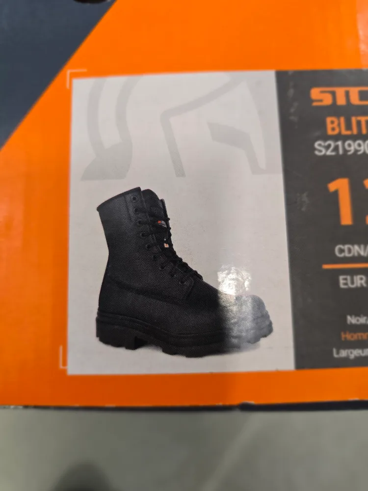 STC Blitz S21990-1 Black Work Boots - Size 12 image indicator(2)