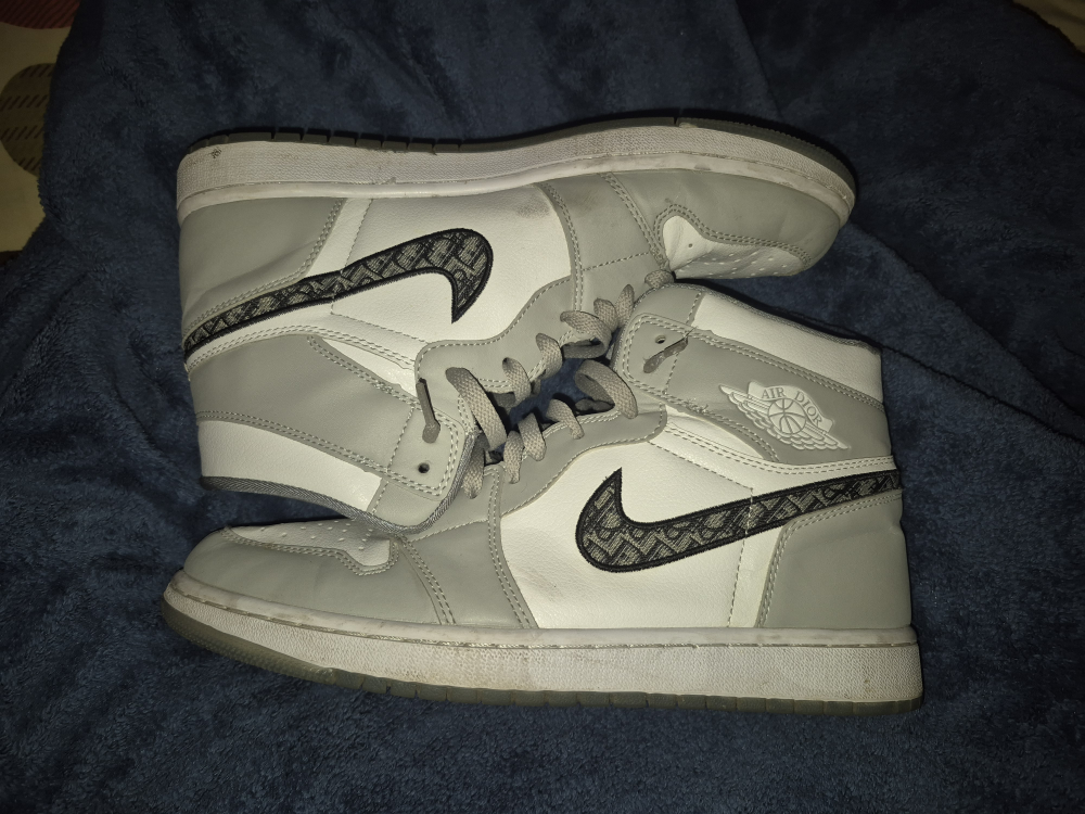 Nike Air Jordan 1 Dior High Grey - photo 2