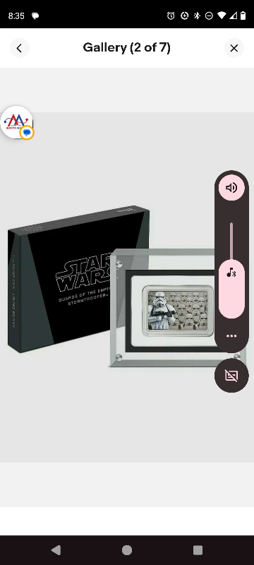 Star Wars Stormtrooper Silver Coin - New!