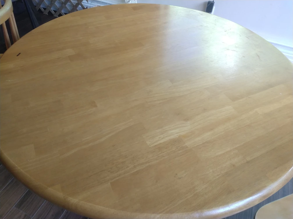 Round Wooden Dining Table with 2 Chairs - photo 2