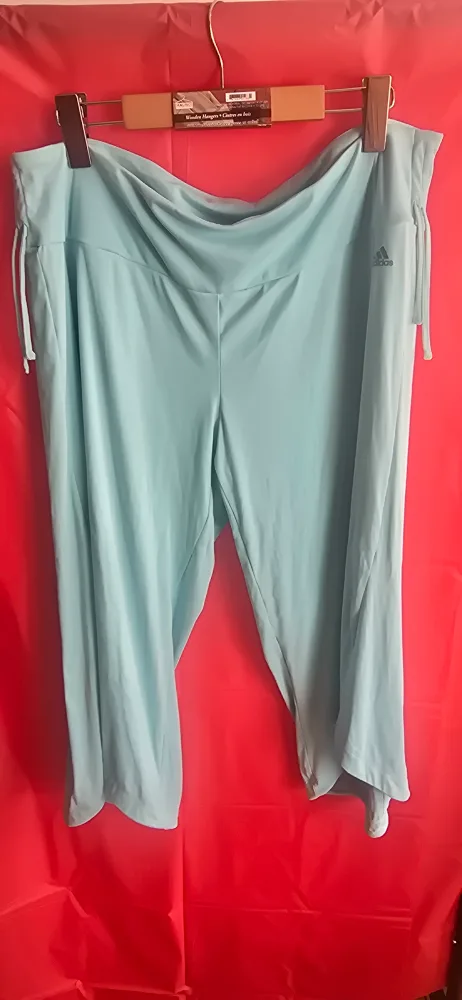 Adidas Women's Light Blue Track Pants xl thumbnail