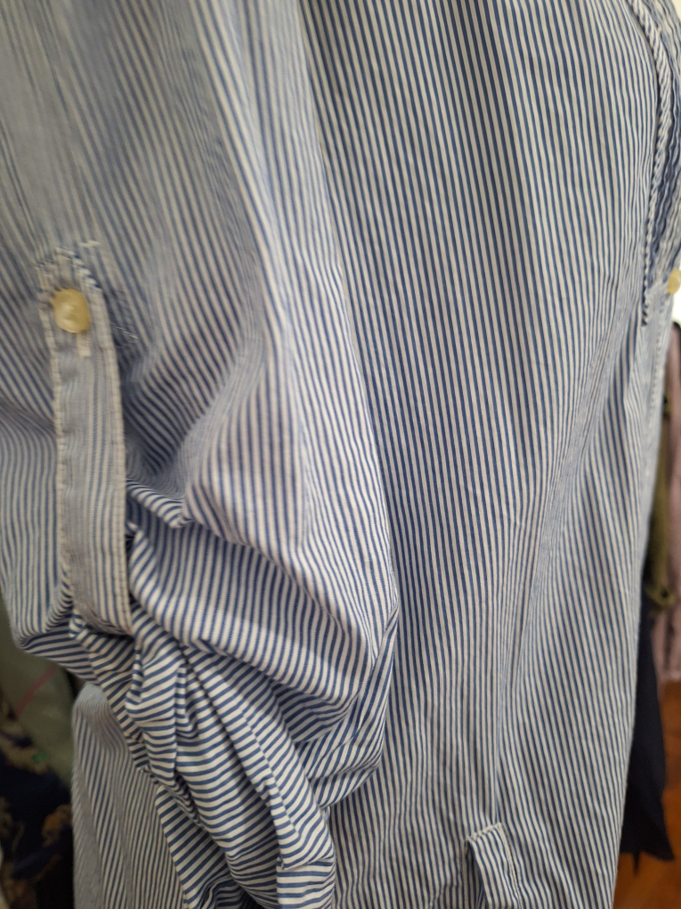 Striped Button-Up Tunic Dress Gap - photo 2