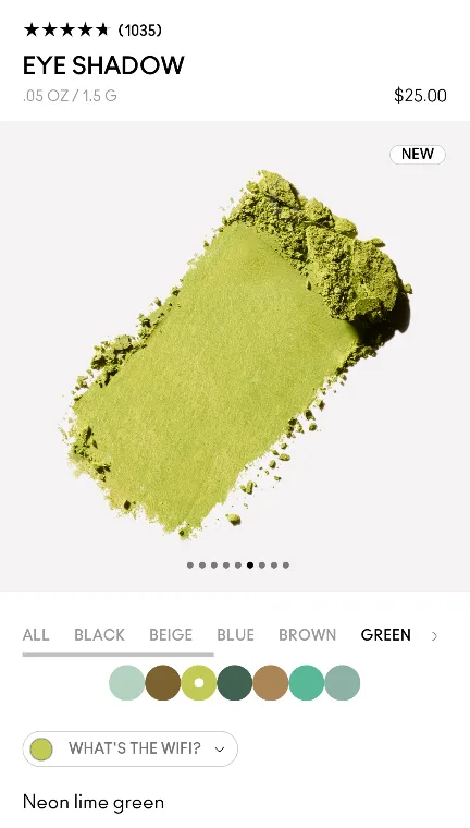 Brand New MAC eyeshadow neon lime green 🍋‍🟩 image indicator(5)