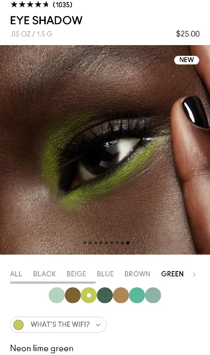 Brand New MAC eyeshadow neon lime green 🍋‍🟩 image indicator(8)