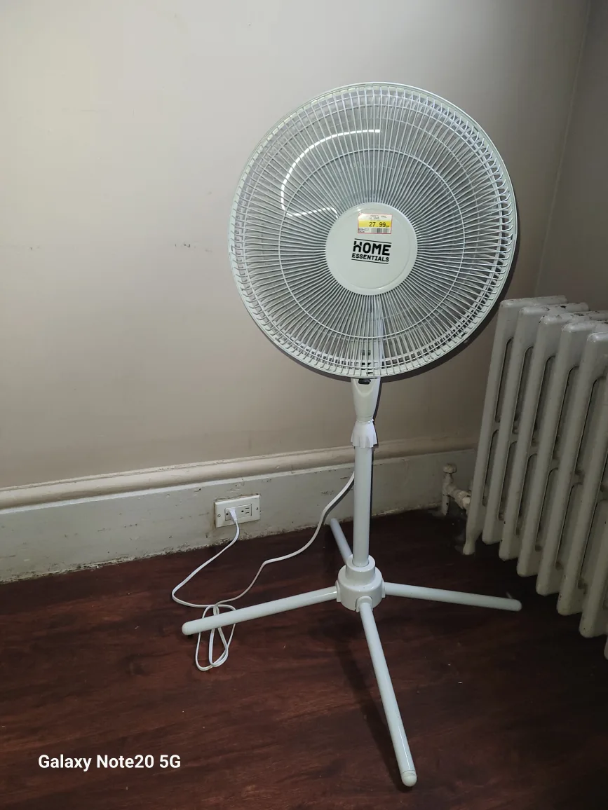 NEW Home Essentials White Stand Fan thumbnail