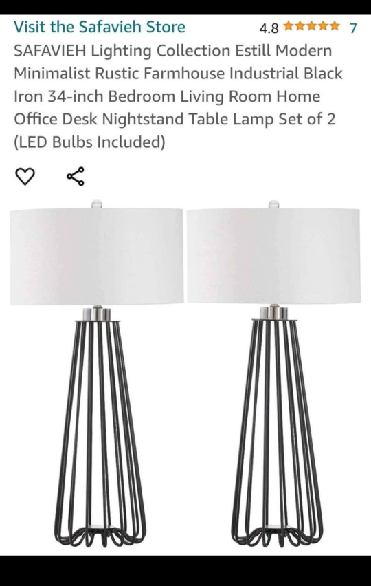 SAFAVIEN Table Lamps Set of 2