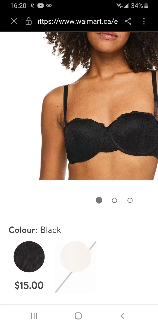 NEW George Black Lace Bra - Size 36A image indicator(2)