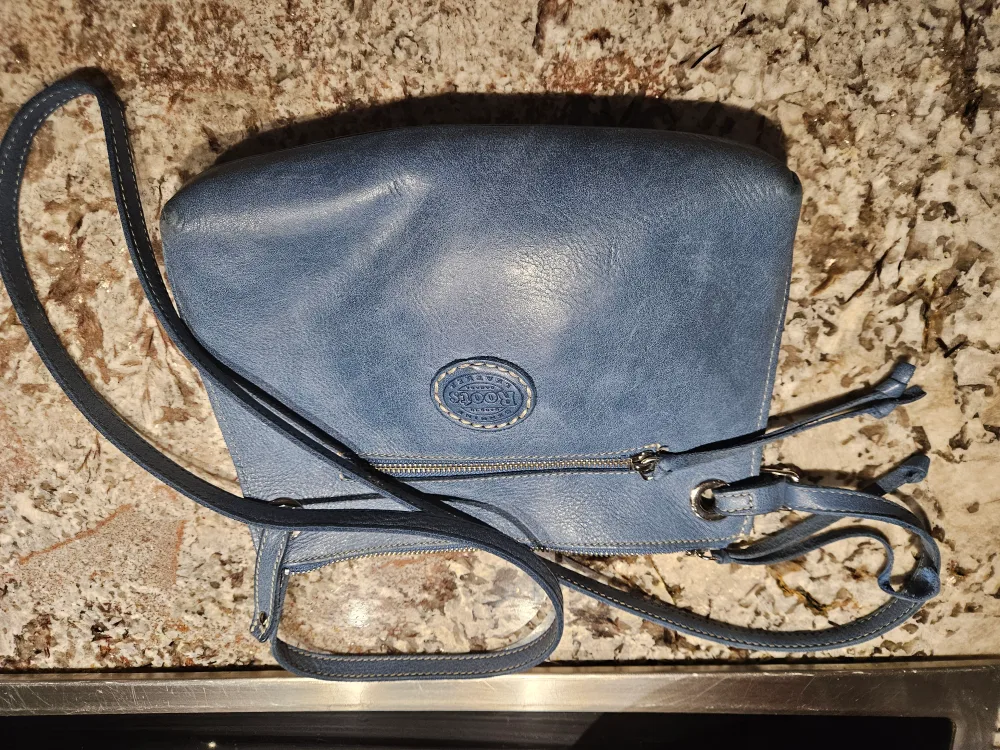 Roots Leather Crossbody Bag - Blue image indicator(4)
