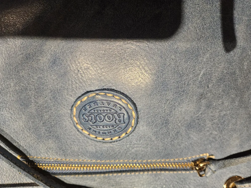 Roots Leather Crossbody Bag - Blue image indicator(5)