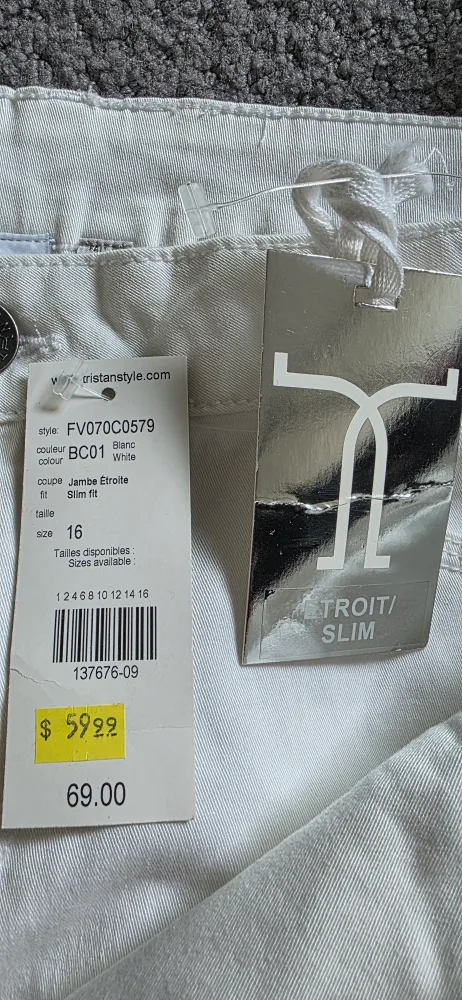 New Tristan White Jeans - Size 16 thumbnail