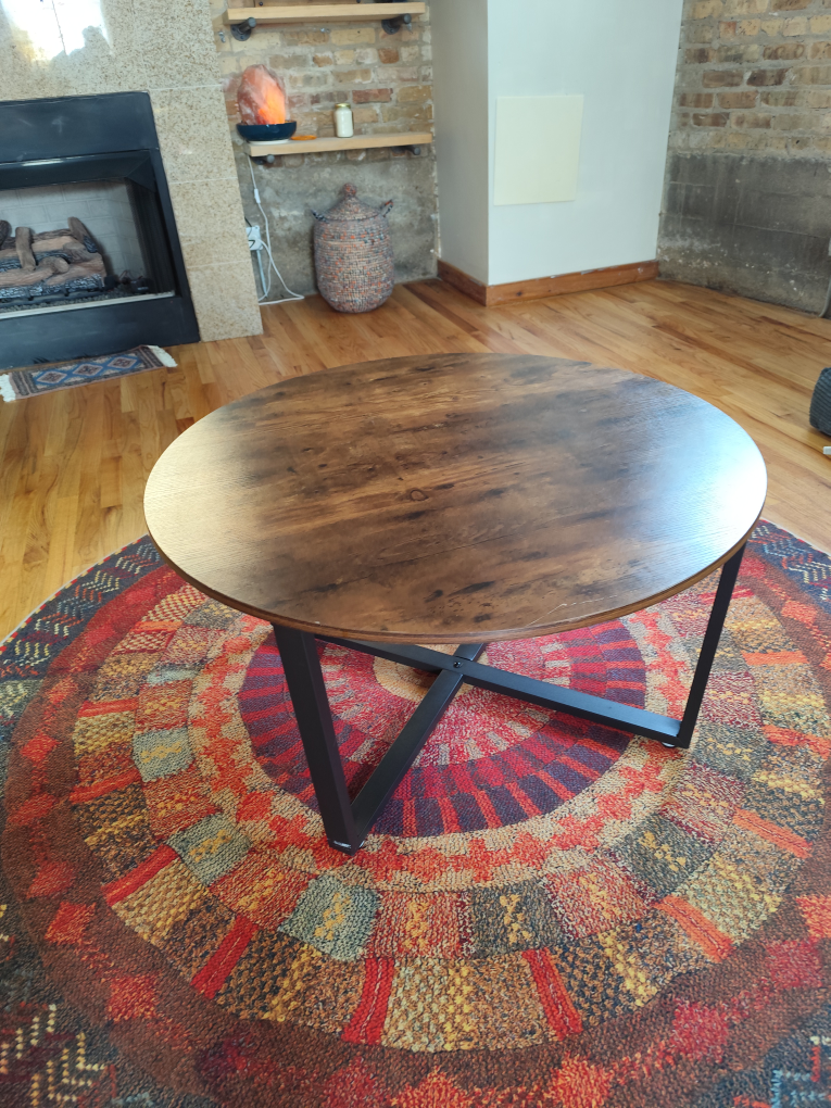 Round Coffee Table with Floor Cushions - photo 3