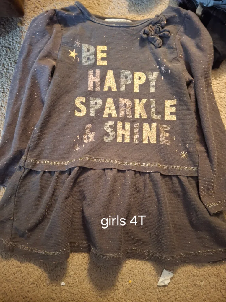 Girls 4T Sparkle & Shine Top thumbnail