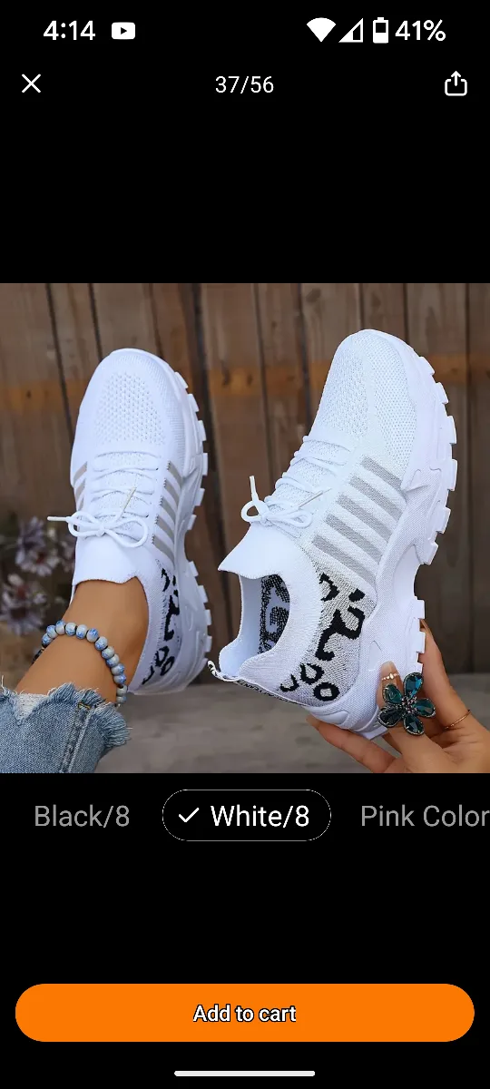 White Sneakers Size 8 thumbnail