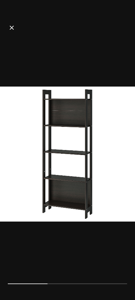 Black-Brown Ikea Ladder Bookshelf