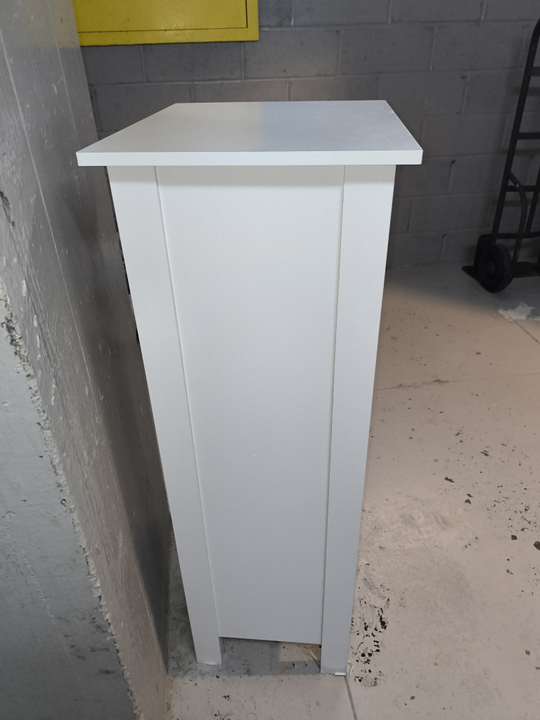 White Narrow 5-Drawer Chest - photo 2