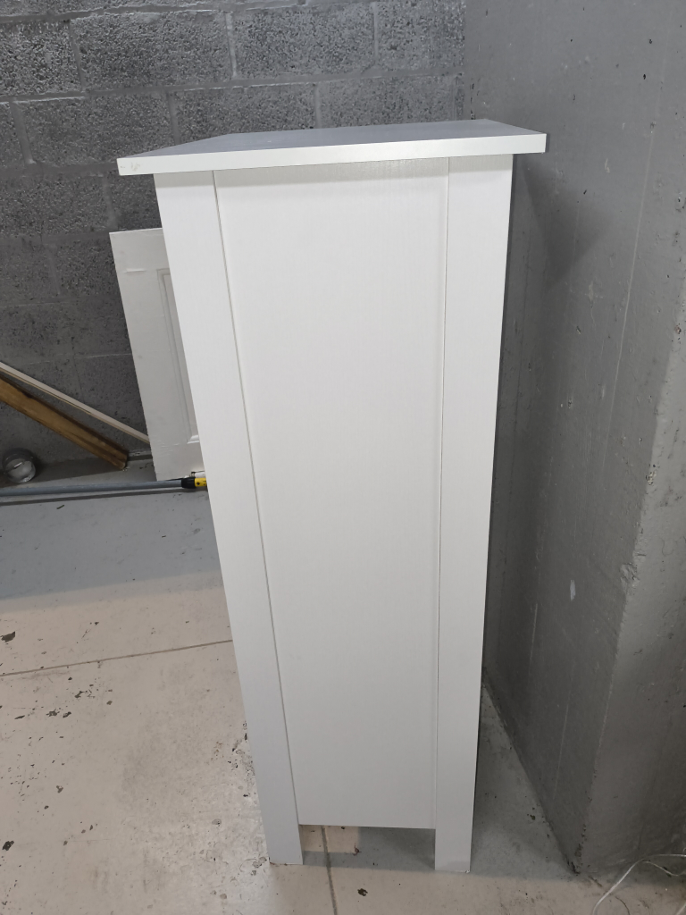 White Narrow 5-Drawer Chest - photo 3