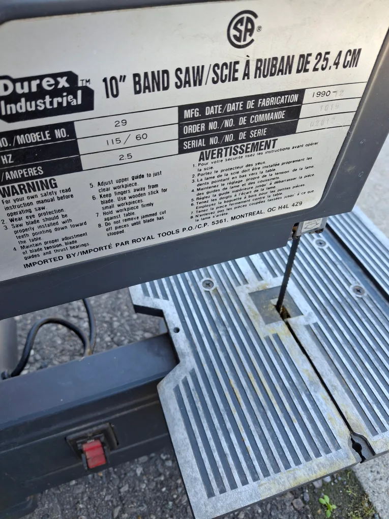 Durex Industrial 10" Band Saw image indicator(2)