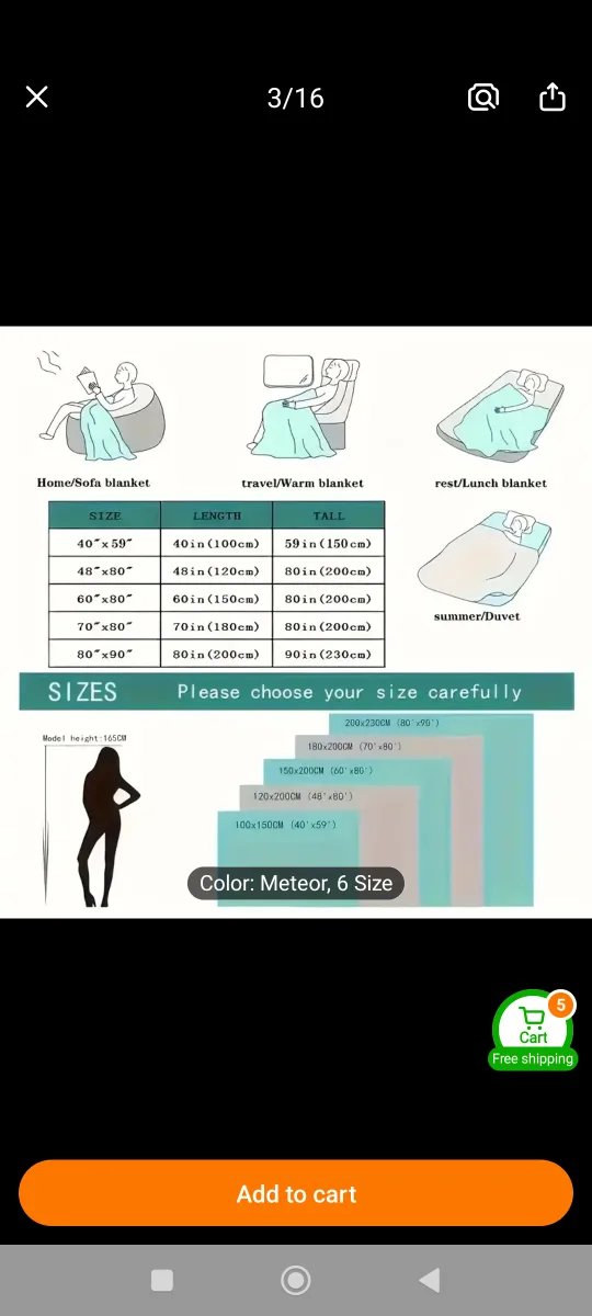 New Cozy Reversible Flannel Blanket 200x230cm image indicator(3)