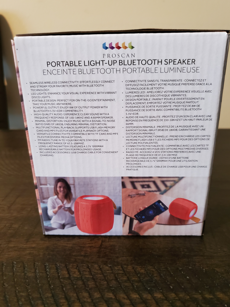 Proscan Portable Light-Up Bluetooth Speaker - photo 2