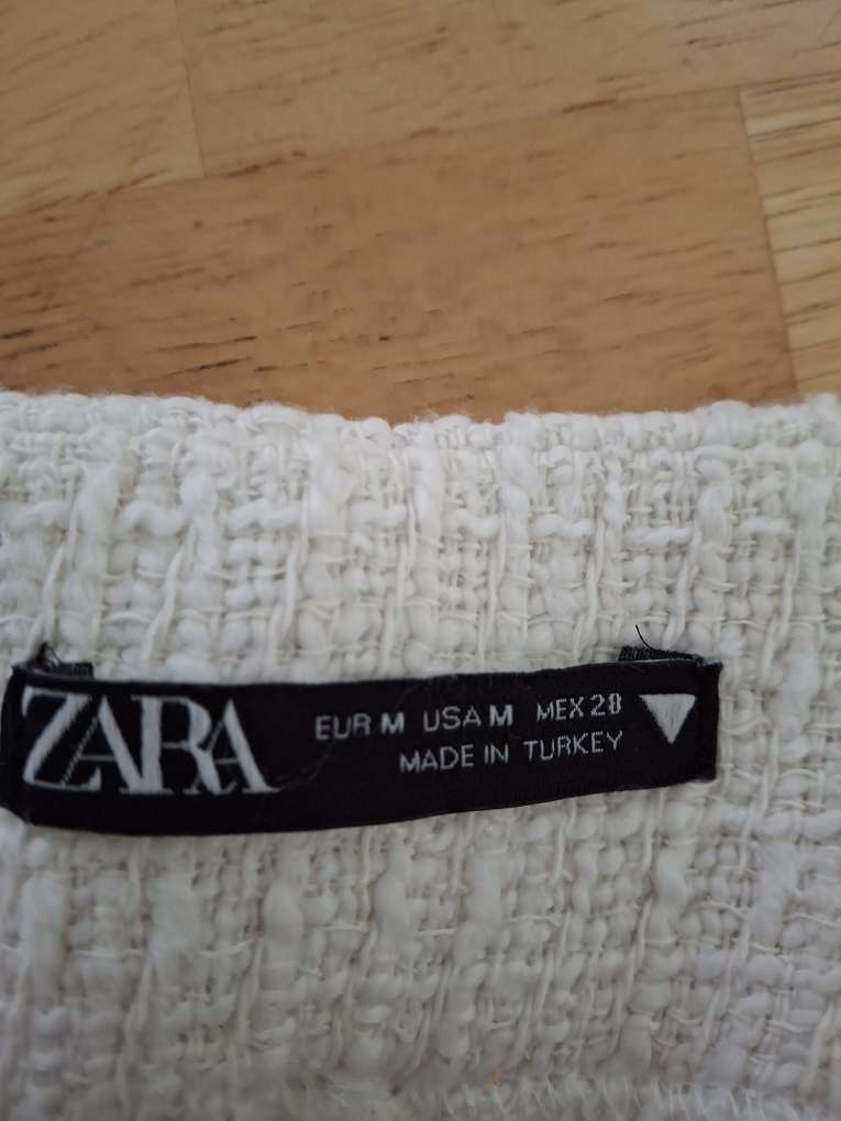 ZARA Ivory Textured Shorts - photo 3