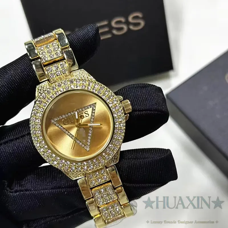 Ladies Guess Watch gold image indicator(2)