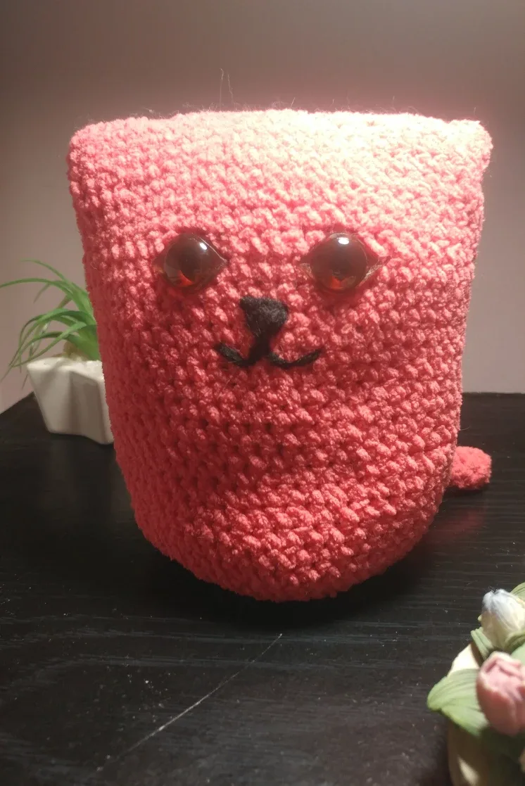 handmade fluffy crochet cat plush image indicator(2)