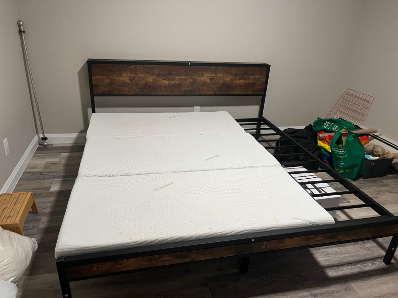 King Size Vintage Brown Bed Frame - photo 3