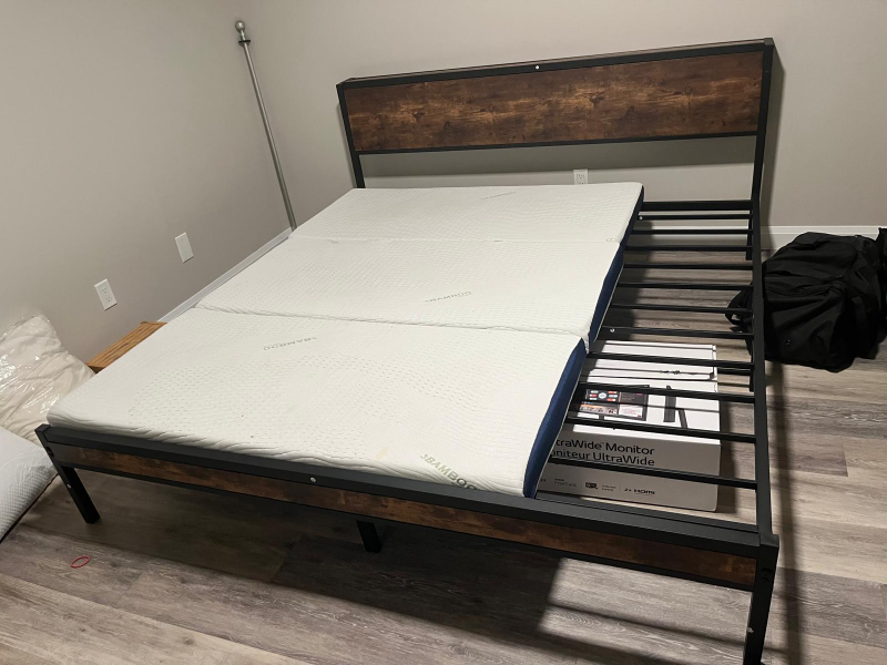 King Size Vintage Brown Bed Frame - photo 5