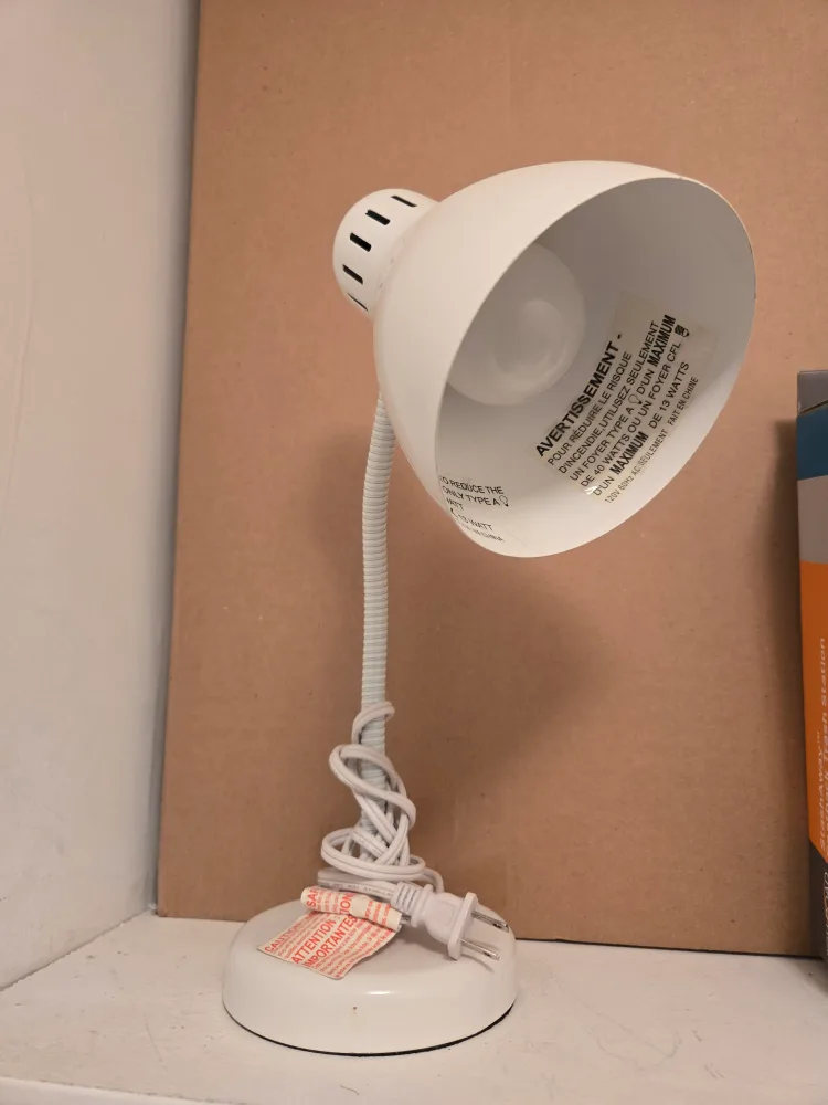 White Desk Lamp - Pixar logo style thumbnail