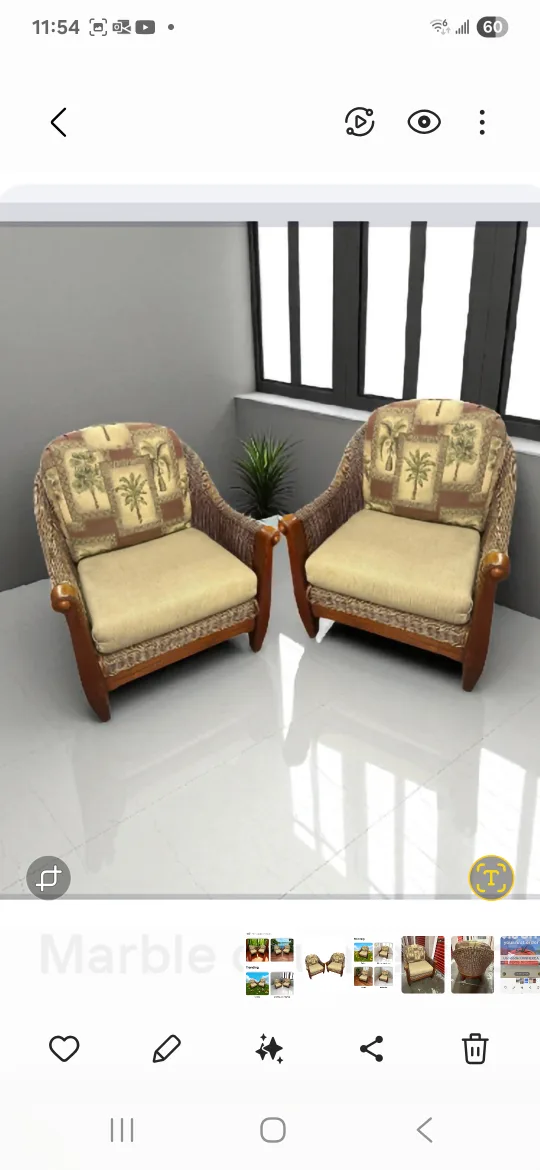 Wicker Armchairs - Set of 2 thumbnail