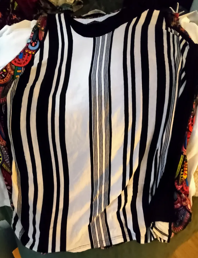 #freecycle Striped Black & White Tank Top thumbnail