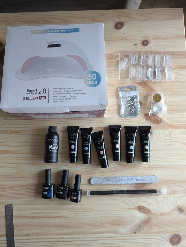 Gellen Poly Gel Pastel Jelly Nails - Full set!