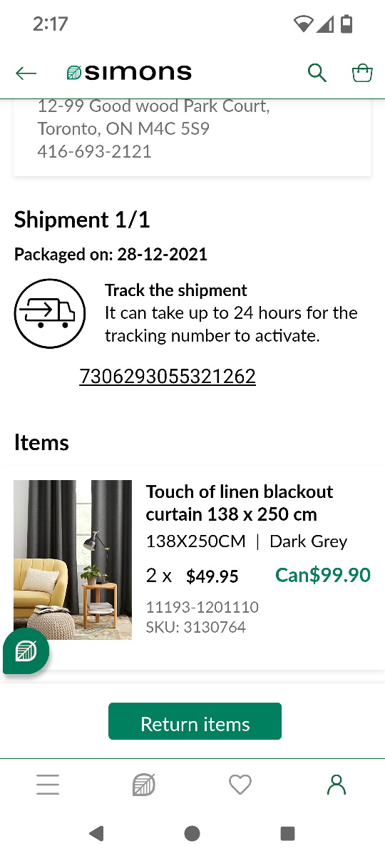 Simons curtain panels w/ curtain Rod - photo 4