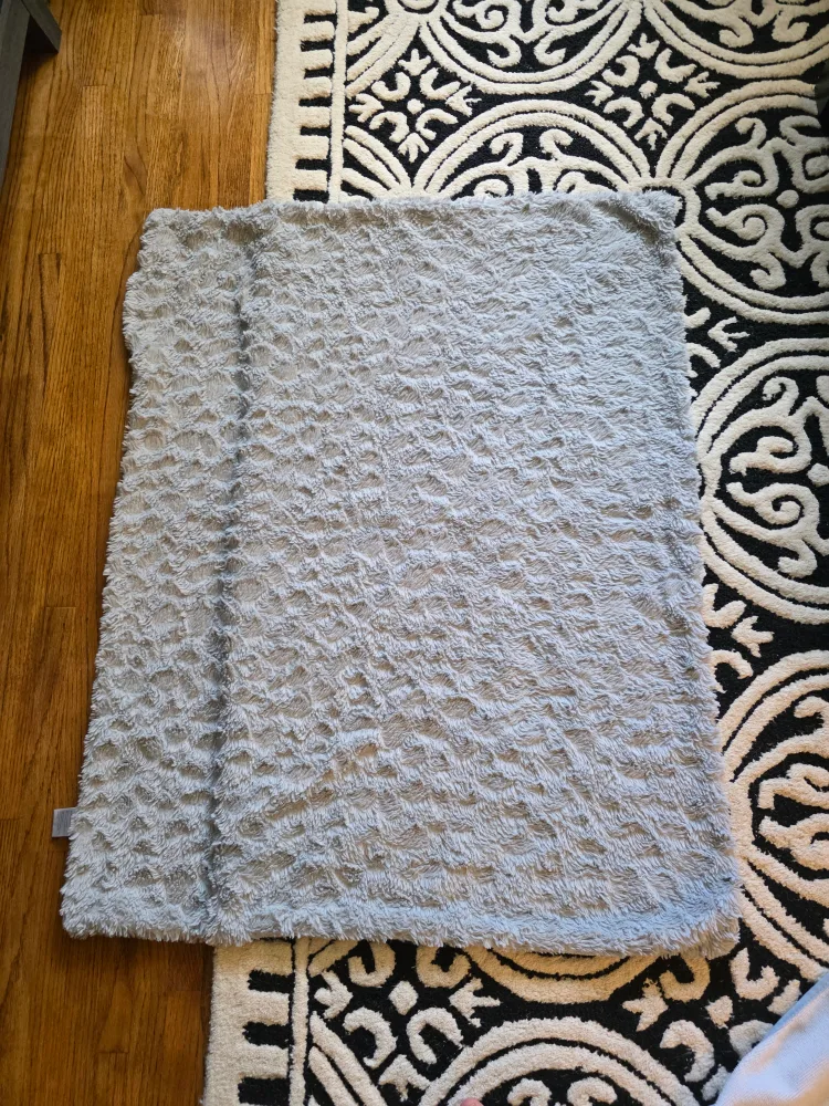 Grey Plush Baby Blanket #freecycle thumbnail