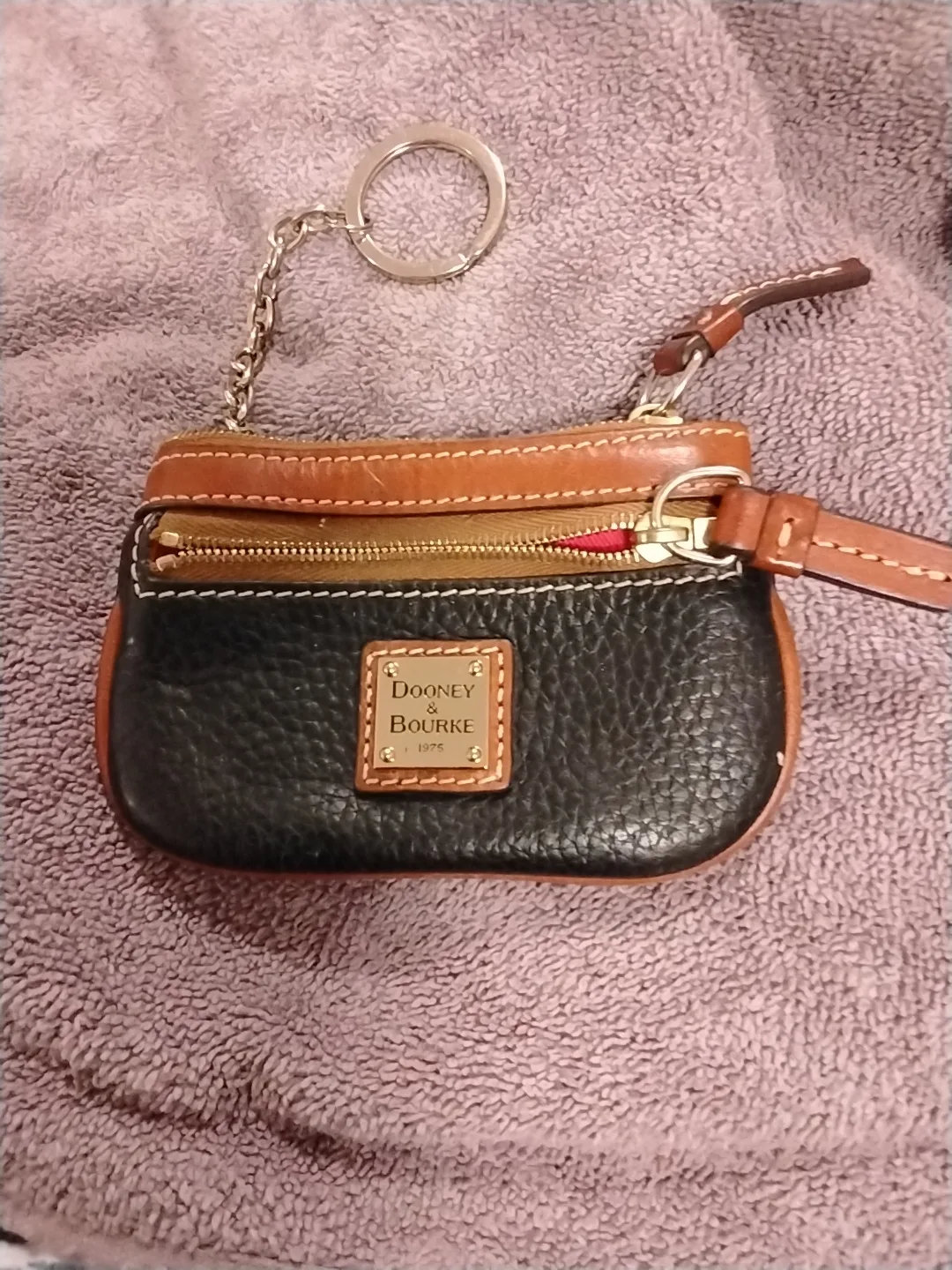 Dooney & Bourke Black Leather Coin Purse thumbnail