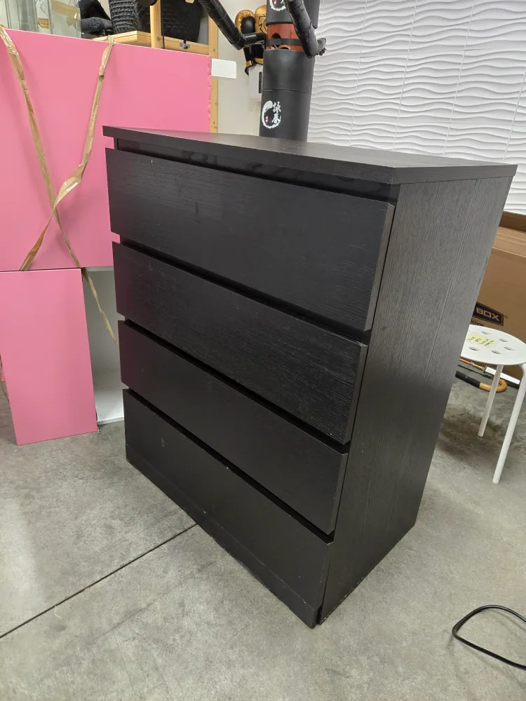 IKEA Malm Dark Brown 4-Drawer Dresser thumbnail