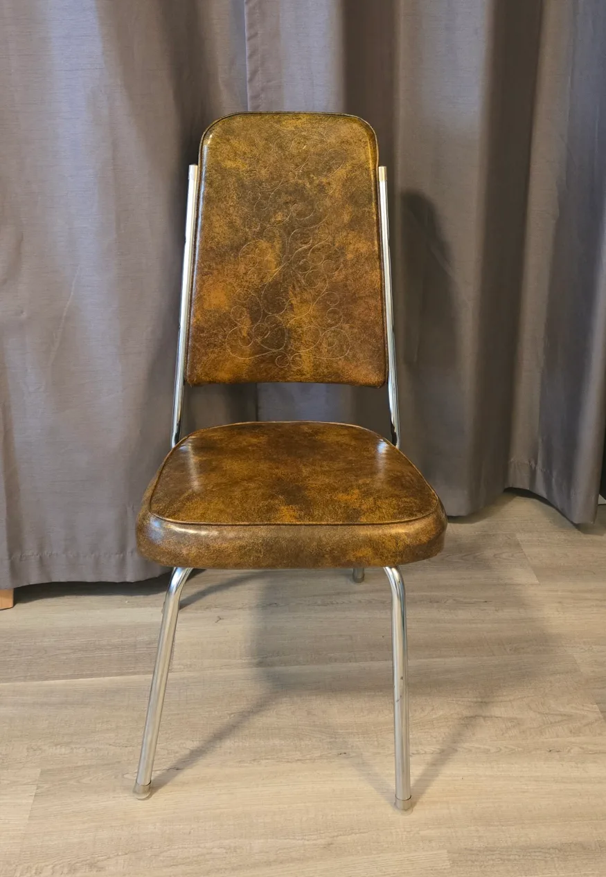 ‼️READ DESCRIPTION‼️Vintage Chrome Dining Chair thumbnail