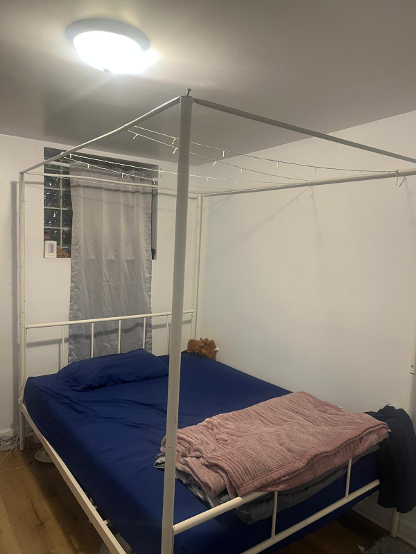 White Canopy Bed Frame Full Size