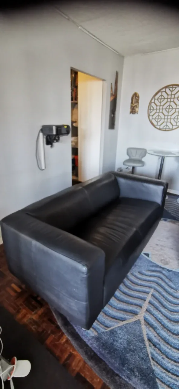 Black PU Leather Couch thumbnail