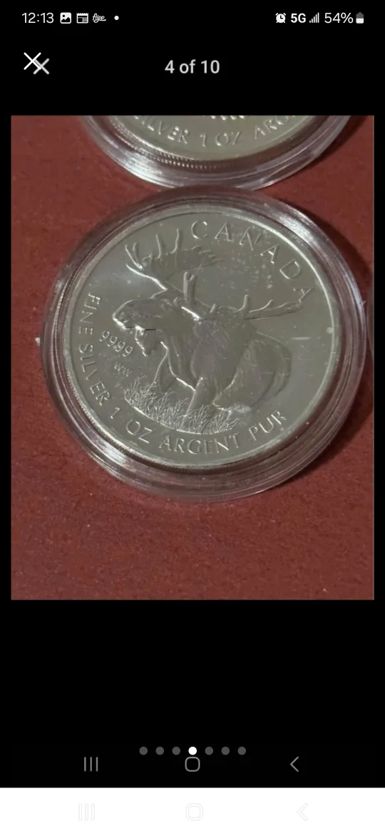 6x 1 oz Canadian Silver Coins Wildlife Maple Series .9999 image indicator(4)