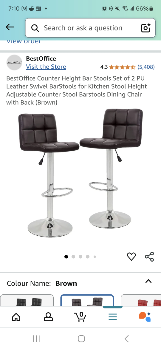 Brown Bar Stool - photo 2