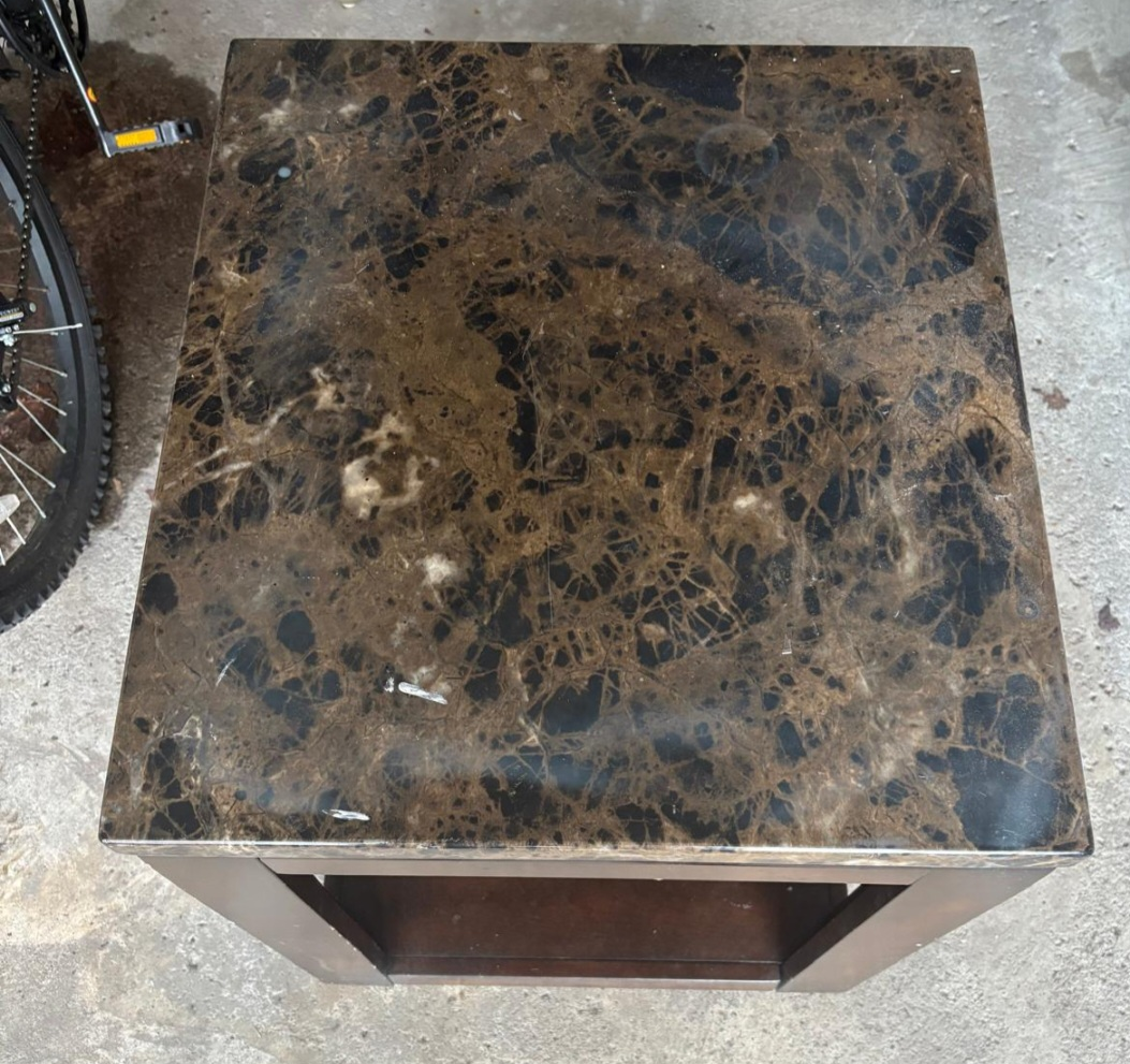 Square Side Table with Marble Top 2 of them - photo 2