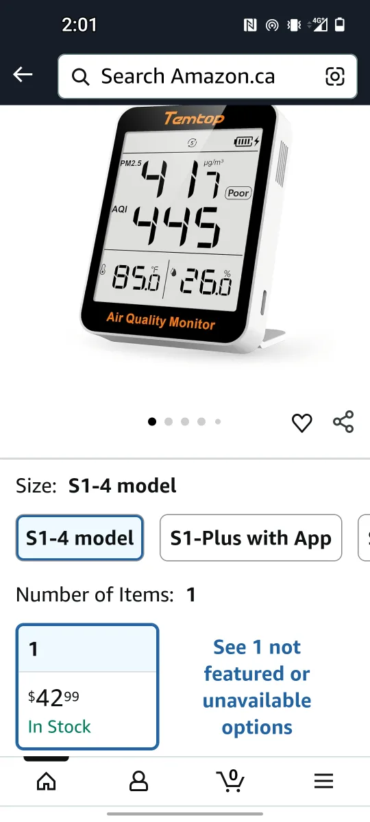 New Temtop S1+ Air Quality Monitor image indicator(2)