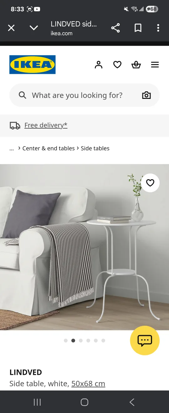 ONE IKEA Lindved Side Table, White (50 x 68 cm) #freecycle image indicator(6)