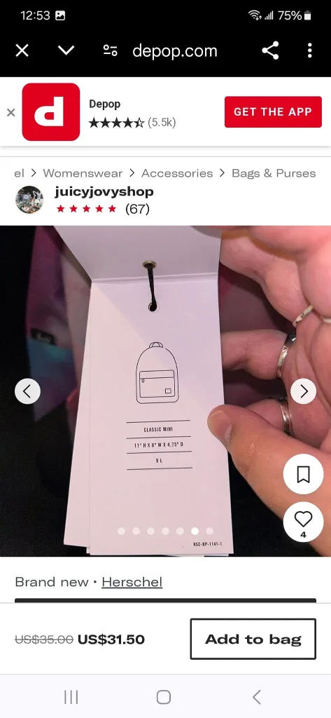 Herschel Mini Tie-Dye Backpack/Knapsack image indicator(7)