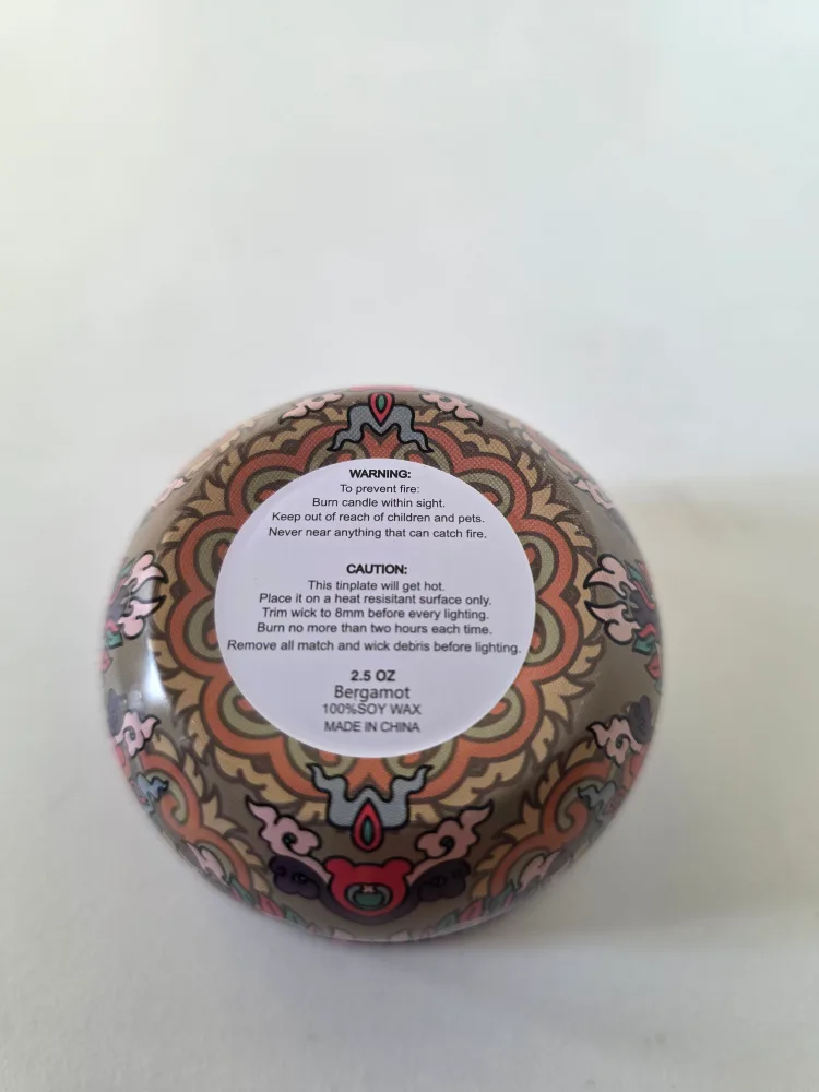 100% soy wax Bergamot Scented Candle image indicator(3)