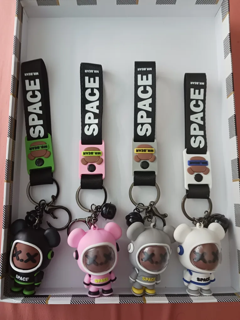 Cute Space Mr. Bear Keychain Set thumbnail