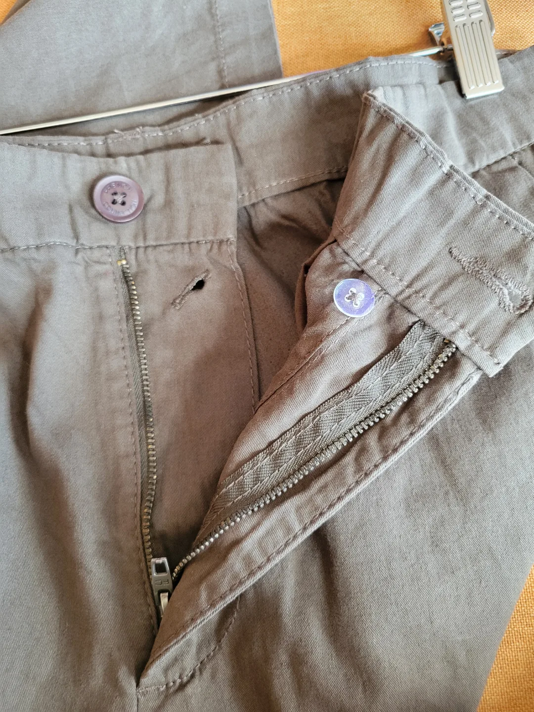 New French Connection Mens Brown Chino Pants - 32" Waist image indicator(6)